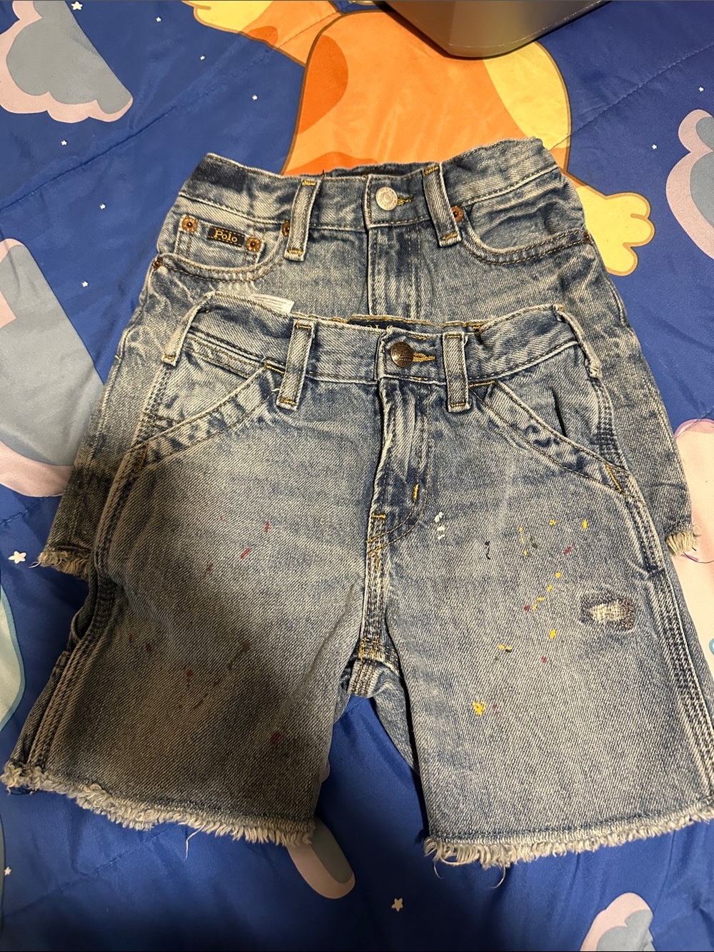 Polo by Ralph Lauren Boys Denim Frayed Hem Shorts - Blue